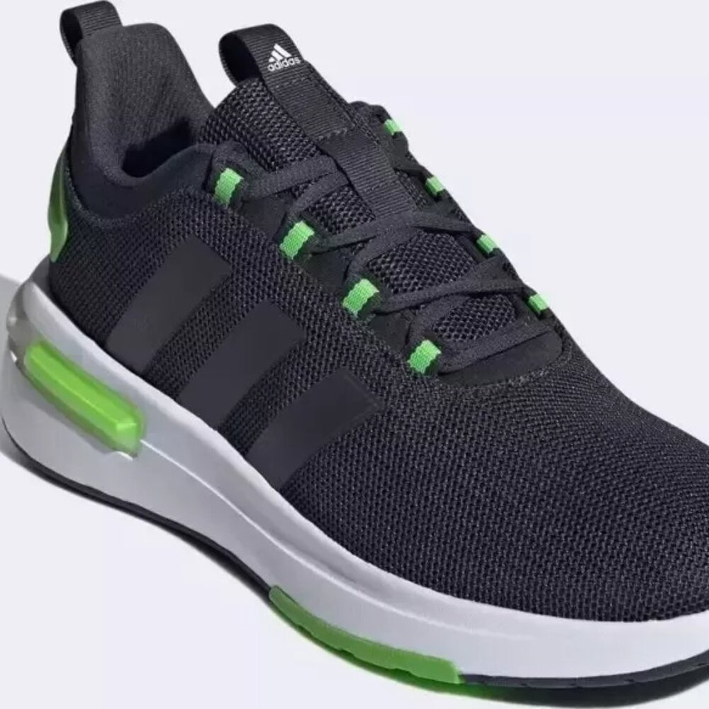 Adidas Racer Tr23 - Men`s Running Shoes Black Green ID3054 NEW 2025